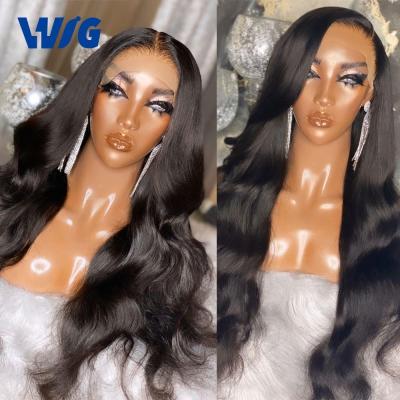 China Wholesale Brazilian Lace Front Wig Body Wave 4*4 Human Hair Lace Front Wig Full Hd Lace Wig Cheap Transparent Frontal Wig Factory for sale