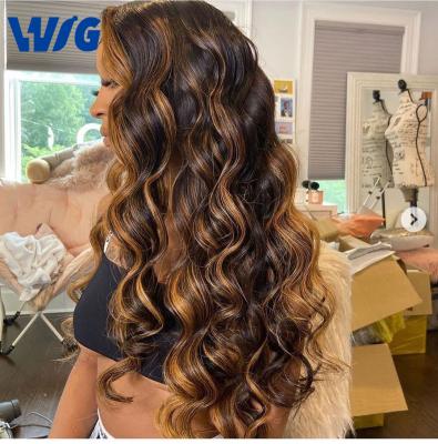 China Wholesale Full Hd Lace Wig Cheap Transparent Lace Frontal Wig Cuticle Aligned Highlight Headband Lace Full Hd Pre Plucked Lace Front Closure Human Hair Wig 13X4 For Black Women for sale