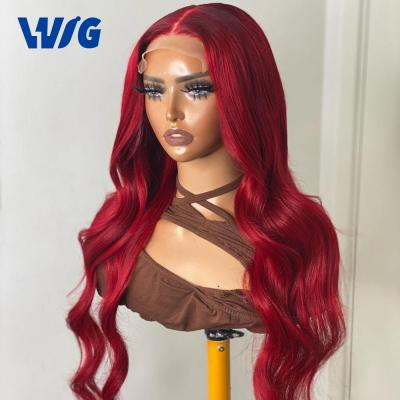 China Cheap Red Colored 99J Hd Full Lace Wig Cheap Transparent Headband Wig Full Lace Human Hair Full Lace Front Wig Raw Brazilian Virgin Hair Lace Frontal Wig For Black Women Seller for sale