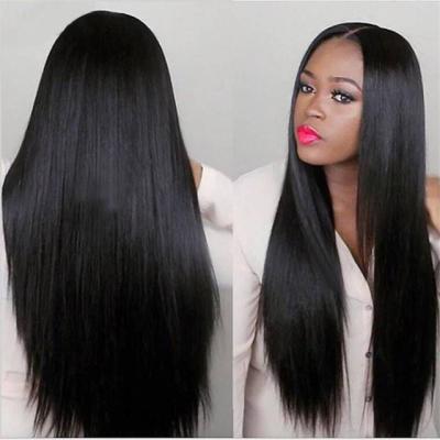 China Wig African border women in Europe fashion long straight hair Liu Haichang chemical fiber wig headwear large for sale