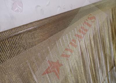 China 0.53x3.81mm Stainless Steel Metal Ring Mesh Brass Color For String Curtains for sale