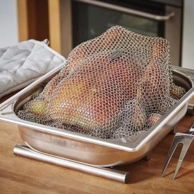 China 40 Cm Chainmail Baking Mesh Food Cover Stainless Steel for sale