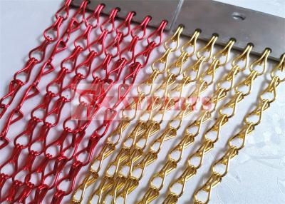 China Lobby Partition Design Aluminum Chain Curtain With Colors Surface Treatment for sale