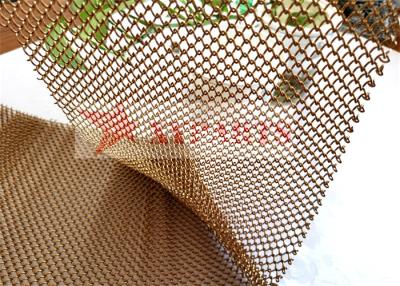 China Installtion System Gold Aluminum Mesh Curtain for sale