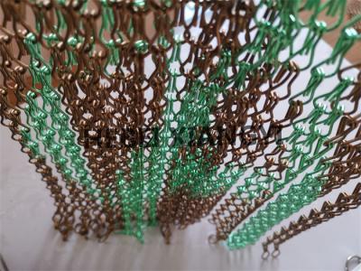 China 17mm Hook Length Aluminum Chain Curtain Decoration Huge Screen Bronze Color Room Separating for sale