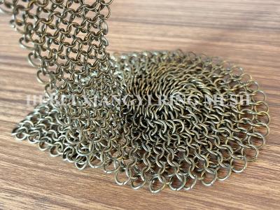 China Metallkettenglied bronzieren 3mm, die Ring Mesh Curtain Stainless Steel With Muster besonders anfertigte zu verkaufen