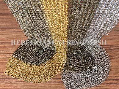 Cina Decorazione di trattamento di Ring Mesh Curtain Stainless Steel Ceiling del tessuto della posta a catena in vendita