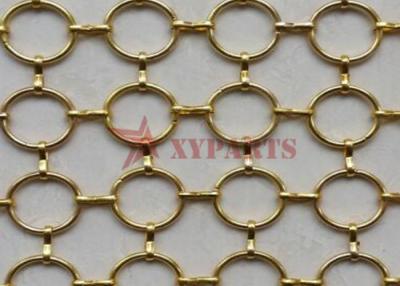 China Haken Gold-Farb-Ring Mesh Curtain Linked Withs ‚S‘ als Raum-Teiler für Hotel-Dekoration zu verkaufen