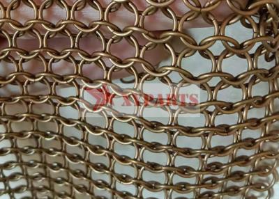 China 1.5 MM Wire Diameter Copper Chain Braided Ring Mesh For Background Decoration for sale