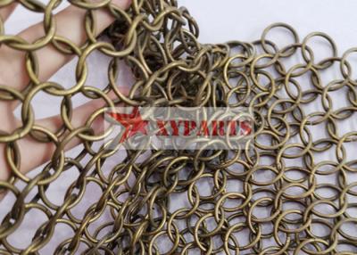 China 2.0x20MM antikes geschweißtes Bronzemetall Ring Mesh Curtain For Architectural Designs zu verkaufen