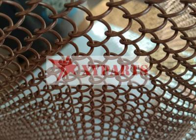 China Stainless Steel 6x6mm Aperture Metal Mesh Drapery Used As Shower Curtain for sale