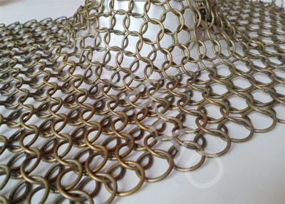 China Anodisierte Innenarchitektur-Metall-Mesh Curtain With Stainless Steel-Ringe zu verkaufen