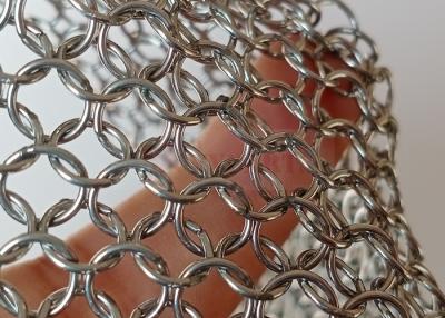 China 0.53x3.81mm Roestvrij staal het Gelaste Chainmail Mesh Curtain For Room Divider Scherm Te koop