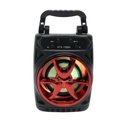 China No Tooth 3 Inch Wireless Blue Outdoor Speaker Portable With FM Radio KTX-1586A for sale