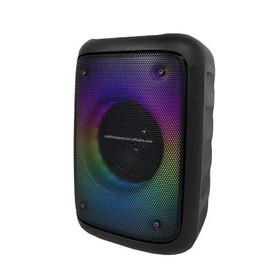 China No Knots Blue Tooth Amplifier Speaker 4 Inch Portable Rechargeable Karaoke Party Bass Speaker With Flame Light KTS-1577 for sale