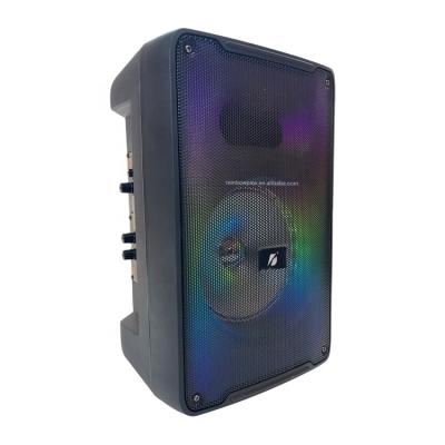 China No 8 Inch Portable Flame Lights Loudspeaker Radio KTS-1573 KTS-1573 With Mic Karaoke Cable Speaker for sale