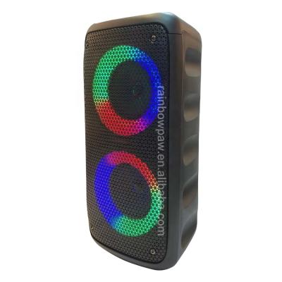 China No Knots Speaker KTS-1266 Double Wireless Portable 4 Inch Speaker RGB BASS Color Light Blue Tooth Speaker for sale