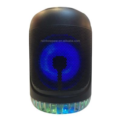 China No Knots Speaker KTS-1268 6.5 Inch Wireless High Quality Portable Speaker, LED Flashing Lights Cable Microphone For Karaoke for sale