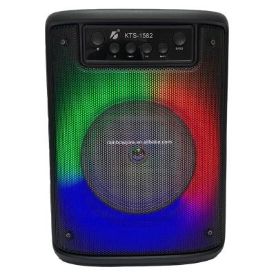 China No Tws 6.5 Inch Portable Wireless Blue Tooth With Flame Led Light Loud Noise Bass Speaker KTS-1582 for sale