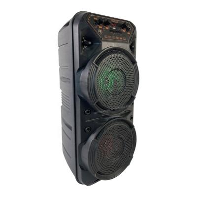 China No Knots Speaker KTS-1133 Double 6.5 Inch Party Speaker Wireless Bass With Microphone Karaoke Wired Speaker for sale