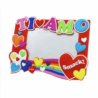 China Fashionable Wholesale Cheap Cute Design 3D PVC Photo Frame For Kids for sale