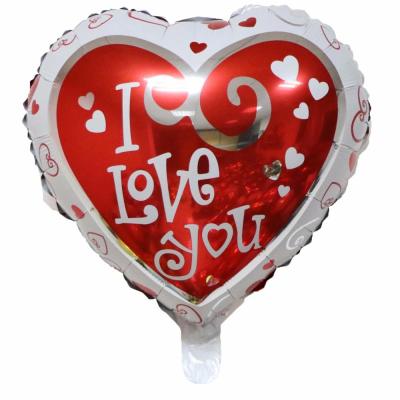 China Toy Advertising Red Color Heart Shaped Valentine Foil Balloons for sale