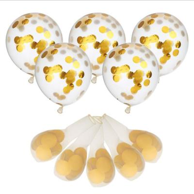 China Advertising Toy Wholesale 36 Inches Transparent Rose Gold Wedding Decorations Confetti Latex Balloon for sale