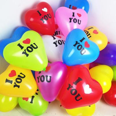 China Advertising Toy Personalized Custom Logo Printed Heart Shape Latex Balloons for sale