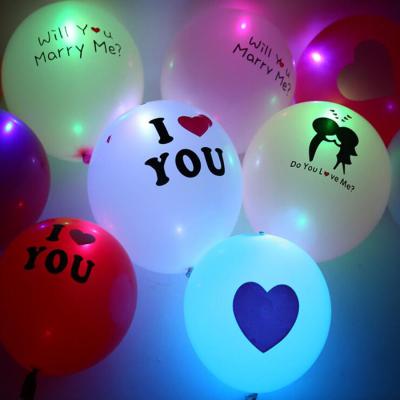 China Advertising Toy Eco-Friendly Latex Inflatable Glowing led balloon for wedding and party for sale