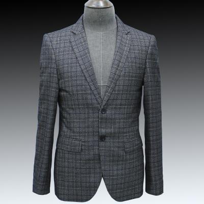 China Anti-wrinkle 2022 new style plus size men's suits and blazer wedding groom suit printing lattice blazer male coats for sale