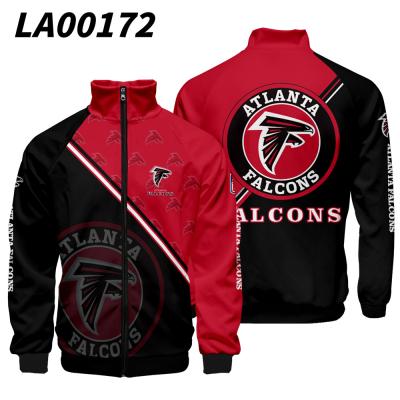 China Wholesale NFL Falcons Logo Long Sleeve Regular Casual Warm Fashion Autumn Winter Wear Men Women Unisex Jackets for sale