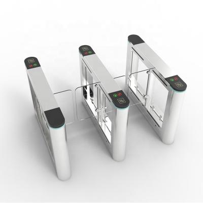 China Half Height Swing Turnstile Gate with RFID Card Access Control for Office Gym Fitness Center for sale