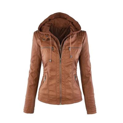 China Plus Size 0201 Women Faux Leather Jacket PU Leather Jackets For Ladies for sale