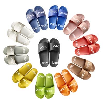 China Custom Logo Women's Black Slides Flat Sandals Slipper Sandals Men's Sandals Fashion Trend Brand Custom Logo Women's Slides for sale