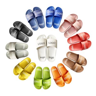 China Custom Wholesale Men Women Slippers Fashion Trend Logo Slides Unisex Flat Sandals Slides Slipper for sale