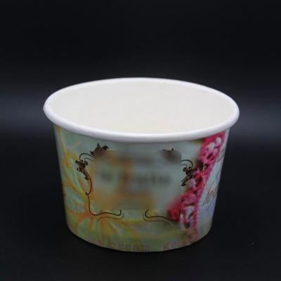 China Juice Single Wall Clear Plastic Wall Slim Dessert Ice Cream Cup for sale