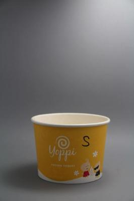 China Single Wall Paper Type Disposable Plastic Bowl Ice Cream Cup Cover for sale