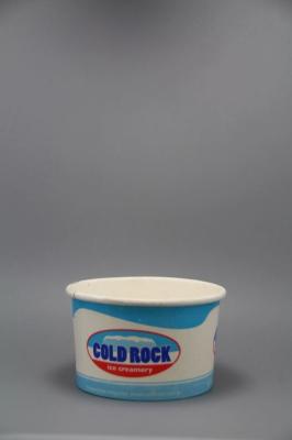 China Single Wall Paper Bowl With Lid 8a Take Away Plastic Ice Cream Cup for sale