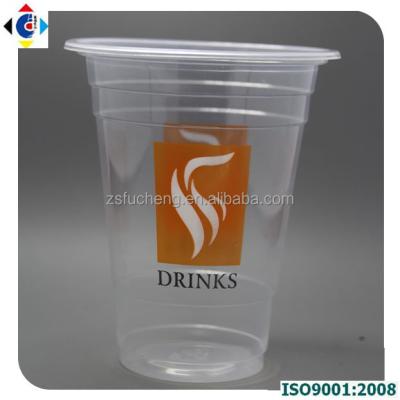 China 12/15/16/18/20/22 ounce disposable plastic cups with custom lids for sale