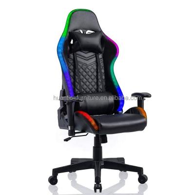 China Cooling 2021 New RGB LED Lighting CPU Silla Pink Gaming Chairs Leather for sale