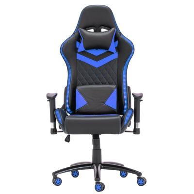 China Factory Wholesale Cooling Gamer Gaming Leather Reclining Chair With RGB LED Lighting for sale