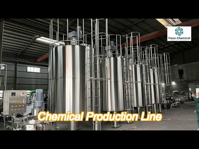 oem / odm chemical production line 1000 gallon chemical blending tanks