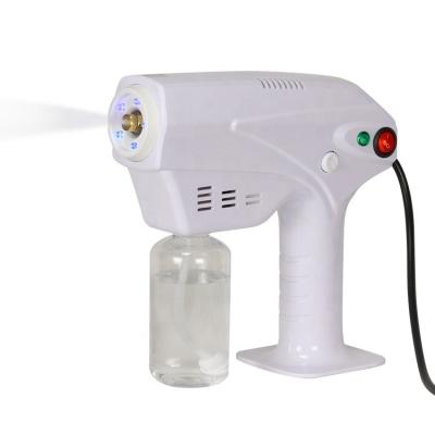 China 1200w Disinfection Disinfection Spray Gun and Fogger Machine Light Blue White Handheld Portable Electrostatic Nano Atomizer for Home Use for sale