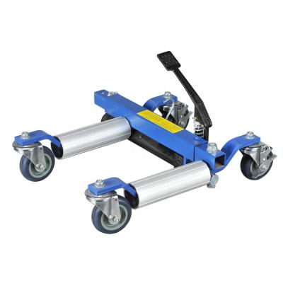 China Car Jack Vehicle Hydraulic Position Jack 1500lbs 12 Inch Wheel Hydraulic Trolley With Foot Pedal Liftfor Roller Easy Ratcheting Trolley for sale