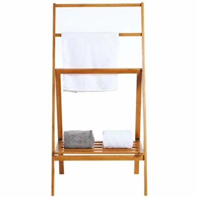 China Heater Factory Price Portable Wholesale Bath Waterproof Bamboo Towel Rack for sale