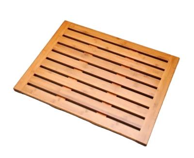 China Wholesale price viable non slipping bathroom shower floor solid natural square cover SPA wooden bamboo bath mat for sale