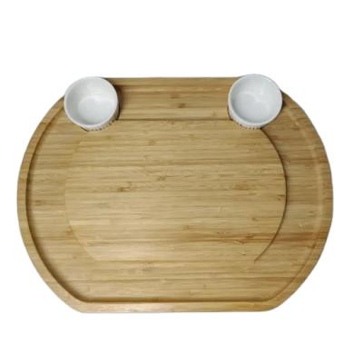 China Viable Natural Bamboo Cheese Cutting Board Deli Kitchen Product Bamboo Porcelain Supply for sale