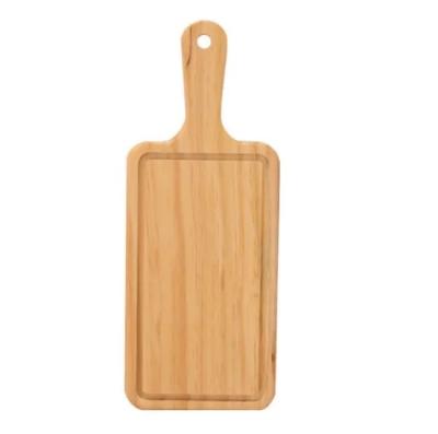 China Sustainable Natural Bamboo Square Handle Dish Bamboo Serving Tray Product for sale