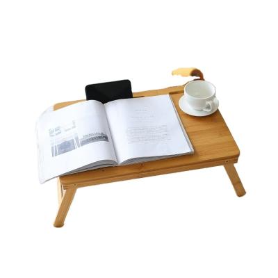 China Foldable Natural Bamboo Laptop Stand Office Working Bamboo Desk for sale