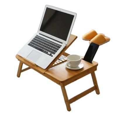 China Desktop Foldable Natural Bamboo Stand Holder Laptop Working Desk for sale